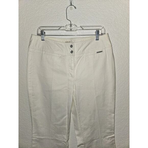 NWT! Anne Klein White Denim Jeans Wide Bottoms Size 8 - Picture 2 of 10